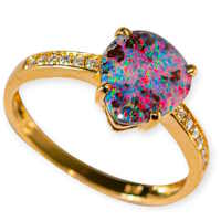 12 TEARDROP OPAL RINGS